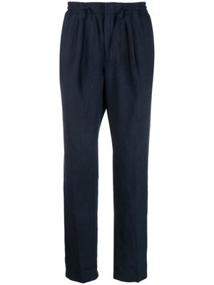 Manuel Ritz drawstring four-pocket straight trousers - Blue