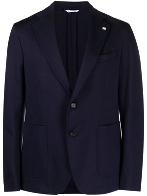 Manuel Ritz embroidered-detail single-breasted blazer - Blue