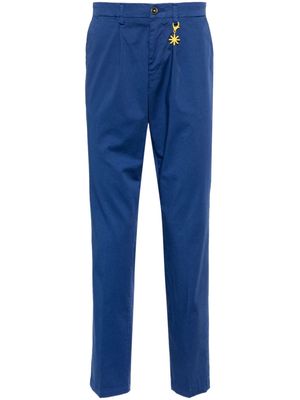 Manuel Ritz garment-dyed straight trousers - Blue