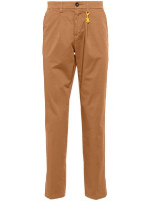 Manuel Ritz garment-dyed straight trousers - Brown