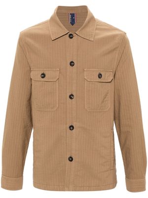 Manuel Ritz herringbone shirt jacket - Neutrals