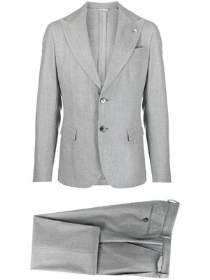 Manuel Ritz herringbone single-breasted suit - Grey