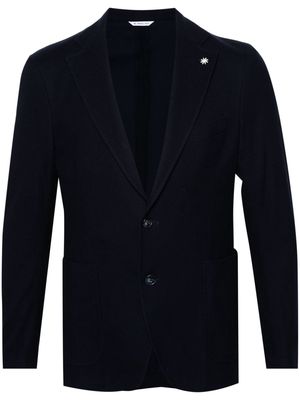 Manuel Ritz honeycomb single-breasted blazer - Blue