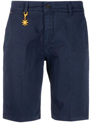 Manuel Ritz logo-charm chino shorts - Blue