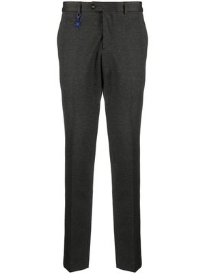 Manuel Ritz logo-charm tapered trousers - Grey