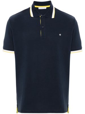 Manuel Ritz logo-embroidered cotton polo shirt - Blue