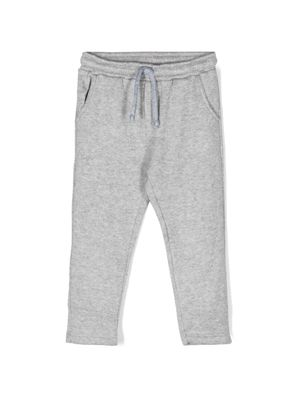 Manuel Ritz logo-embroidered knitted track pants - Grey