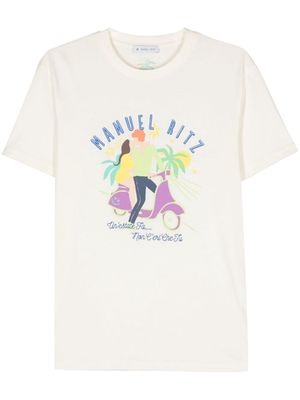 Manuel Ritz logo-print cotton T-shirt - White