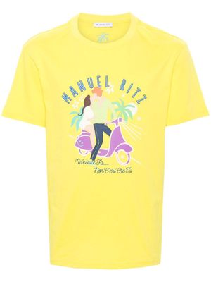 Manuel Ritz logo-print cotton T-shirt - Yellow