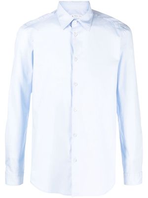 Manuel Ritz long-sleeve stretch-cotton shirt - Blue
