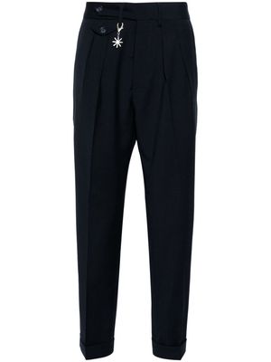 Manuel Ritz mid-rise pleat-detailed trousers - Blue