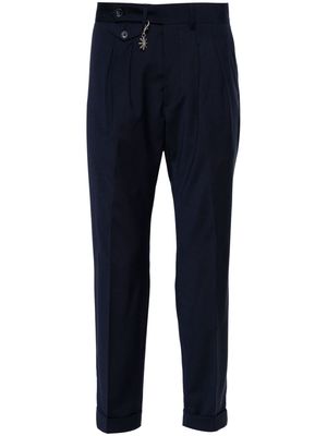 Manuel Ritz mid-rise pleated tailored trousers - Blue