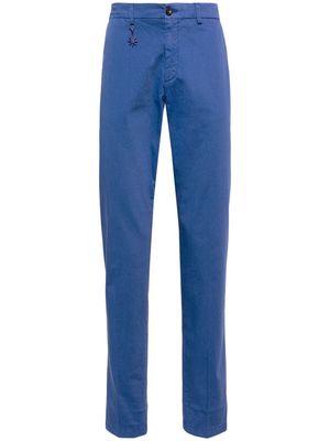 Manuel Ritz mid-rise tapered chinos - Blue