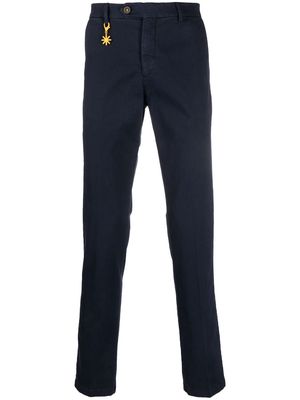 Manuel Ritz mid-rise tapered-leg chinos - Blue