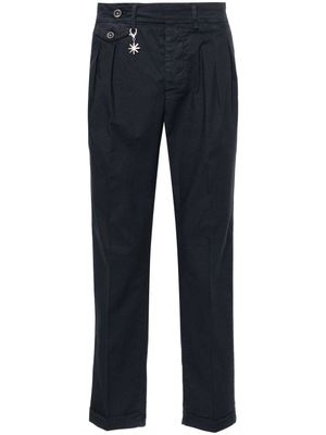 Manuel Ritz mid-rise twill chino trousers - Blue