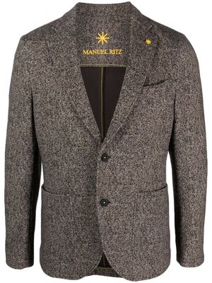 Manuel Ritz notched-lapels single-breasted blazer - Brown