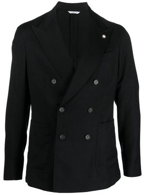 Manuel Ritz peak-lapels double-breasted jacket - Black