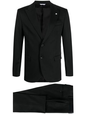 Manuel Ritz peak-lapels single-breasted suit - Black
