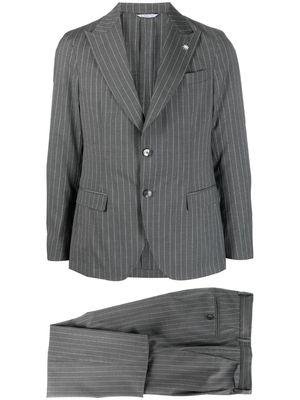 Manuel Ritz pinstriped single-breasted suit - Grey