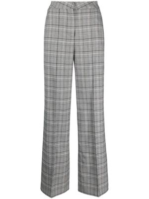 Manuel Ritz plaid-check pattern wide-leg trousers - Grey