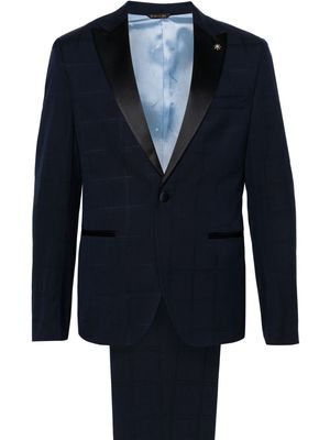 Manuel Ritz plaid-check single-breasted suit - Blue