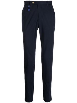 Manuel Ritz pressed-crease tapered trousers - Blue
