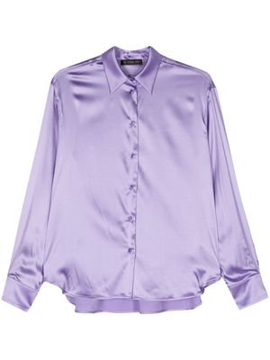 Manuel Ritz satin silk-blend shirt - Purple