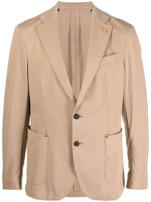 Manuel Ritz single-breasted cotton blazer - Neutrals