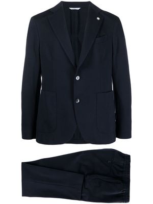 Manuel Ritz single-breasted cotton suit - Blue