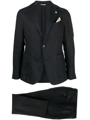 Manuel Ritz single-breasted fitted suit - Black