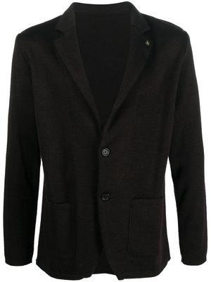Manuel Ritz single-breasted knitted blazer - Brown
