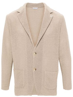 Manuel Ritz single-breasted knitted blazer - Neutrals