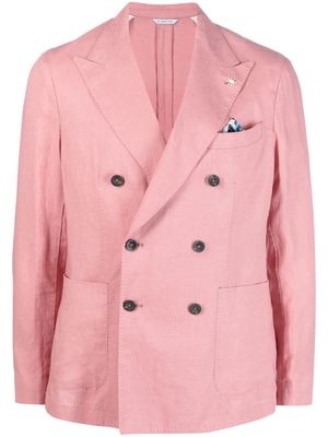 Manuel Ritz single-breasted linen blazer - Pink