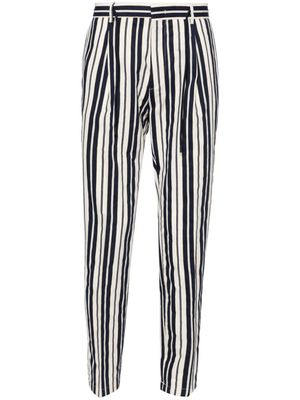 Manuel Ritz striped pleat-detailed trousers - Neutrals