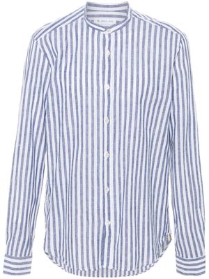 Manuel Ritz striped slub-texture shirt - Blue