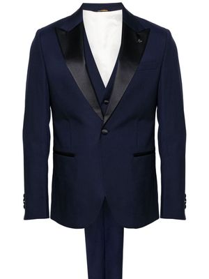 Manuel Ritz three-piece single-breasted suit - Blue