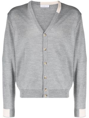 Manuel Ritz two-tone knitted cardigan - Grey