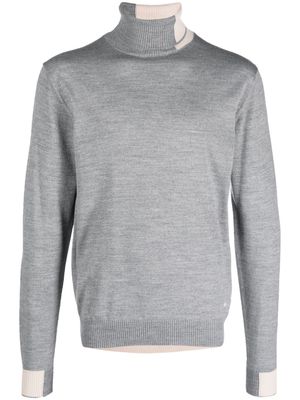 Manuel Ritz two-tone knitted jumper - Grey