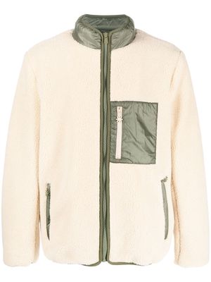 Manuel Ritz zip-up fleece jacket - Neutrals