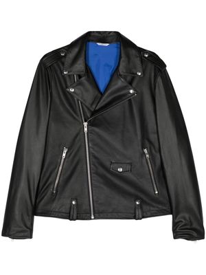 Manuel Ritz zip-up leather jacket - Black