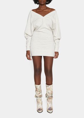 Manuela Off-The-Shoulder Sweatshirt Mini Dress