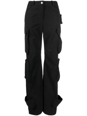 MANURI Carola cotton cargo trousers - Black