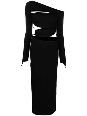 MANURI cut-out detail midi dress - Black
