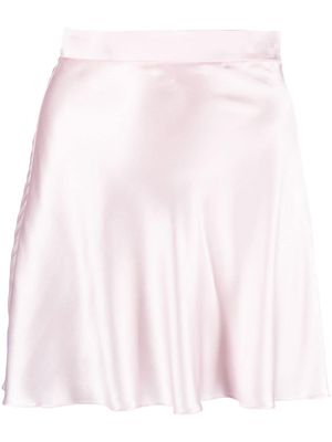MANURI high-rise silk miniskirt - Pink