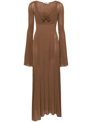 MANURI Nina bralette fine-knit dress - Brown