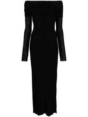 MANURI off-shoulder fine-knit dress - Black
