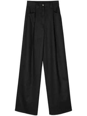 MANURI pinstriped straight-leg trousers - Black