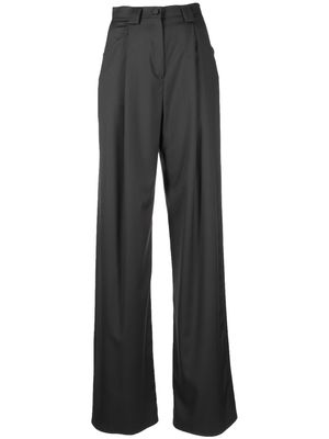 MANURI pleat-detail two-pocket palazzo pants - Black