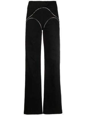 MANURI studded straight-leg trousers - Black