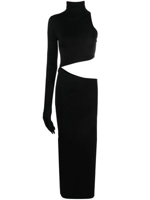 MANURI Tetris cut-out midi dress - Black